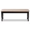 Baxton Studio Corey Sand Upholstered and Dark Brown Finished Wood Dining Bench 171-10922 - alternate 3